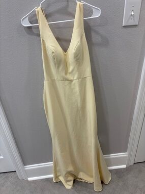 Revelry yellow bridesmaids dress